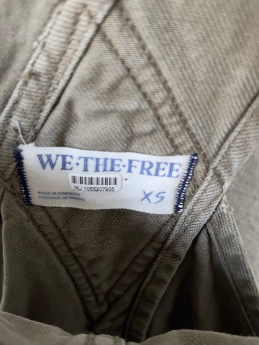 Free People We The Free Ziggy Soft Shortalls Overalls in Olive Green - Picture 9 of 9